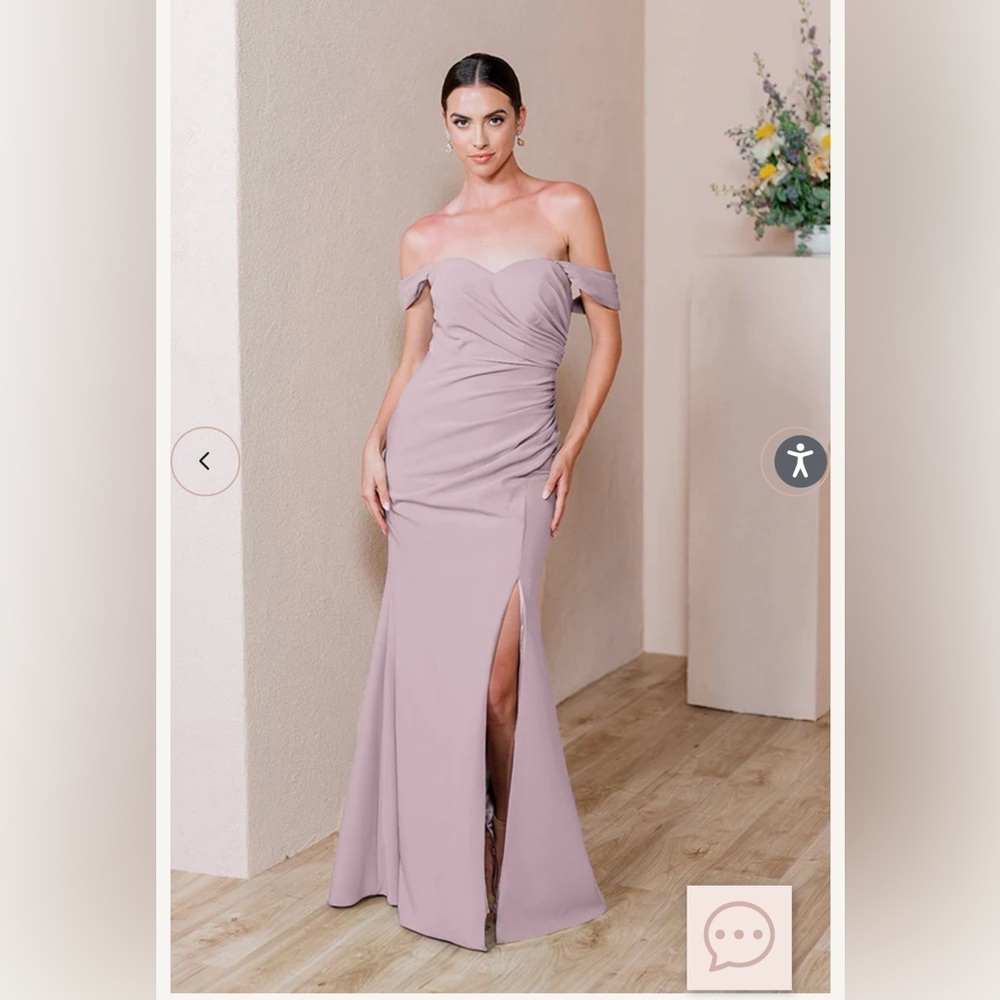Revelry Ariel Convertible Crepe Dress in Lilac